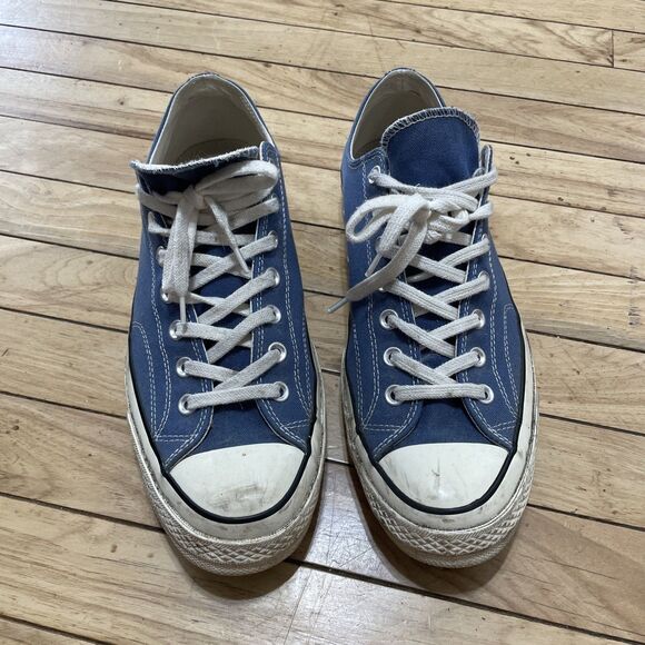 Converse All Star Chuck Taylor Athletic Shoes Men 11.5 Blue Classic Low Sturdy - Picture 1 of 16